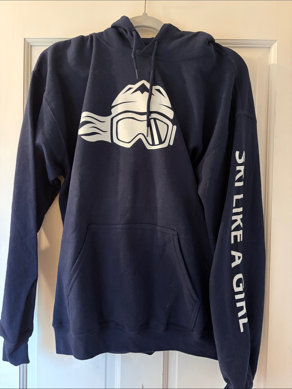 Navy Hoodie Ski Like A Girl